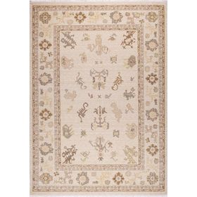 Crea Halı 8010 Klasik Demirci Yün Krem 133x190 cm Salon Halı