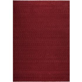 Crea Halı 8014 Modern Demirci Yün Bordo 133x190 cm Salon Halı