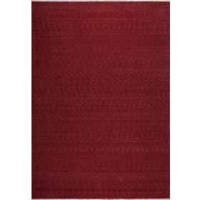 Crea Halı 8014 Modern Demirci Yün Bordo 133x190 cm Salon Halı