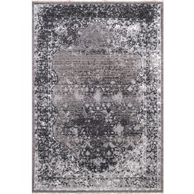 Crea Halı 8034 Klasik Demirci Yün Gri 133x190 cm Salon Halı