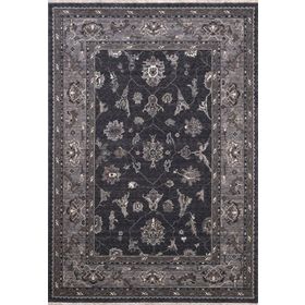 Crea Halı 8038 Klasik Demirci Yün Gri 133x190 cm Salon Halı