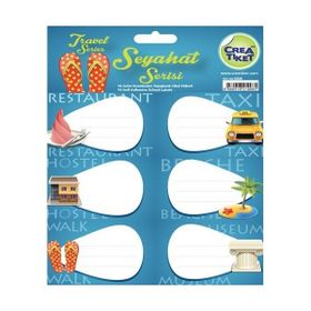 Crea Tiket 1008 Seyahat Serisi Okul Etiketi