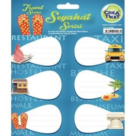 Crea Tiket 1008 Seyahat Serisi Okul Etiketi