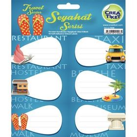Crea Tiket 1008 Seyahat Serisi Okul Etiketi