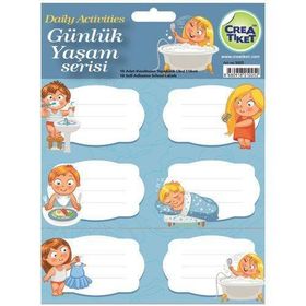 Crea Tiket 1025 Günlük Yaşam Serisi Okul Etiketi