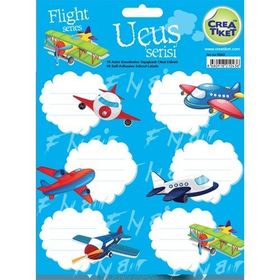 Crea Tiket 1043 Uçuş Serisi Okul Etiketi
