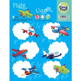 Crea Tiket 1043 Uçuş Serisi Okul Etiketi
