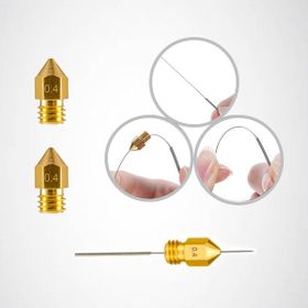 Creality 3D MK8 Nozzle 0,4 mm ve Temizleme İğnesi