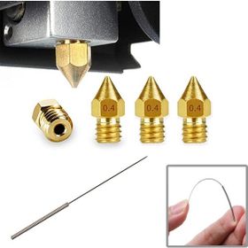 Creality 3D MK8 Nozzle 0,4 mm ve Temizleme İğnesi