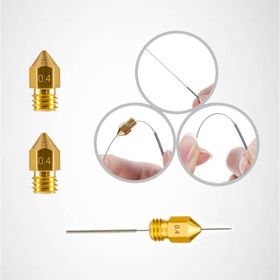 Creality 3D MK8 Nozzle 0,4 mm ve Temizleme İğnesi