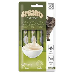 Creamy 4x15 gr Ton Balığı Deniz Tarağı Ek Besin ve Kedi Ödülü