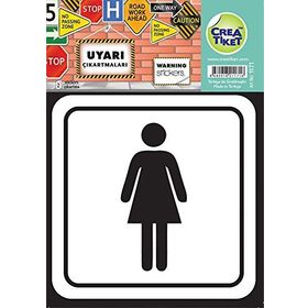 CreaTiket 1171 Kadın Wc Etiketi