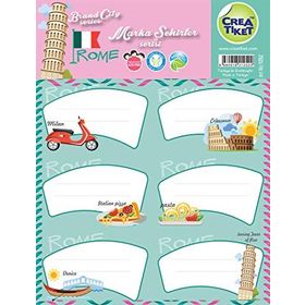 CreaTiket 1252 Kabartmalı Defter Roma Etiket