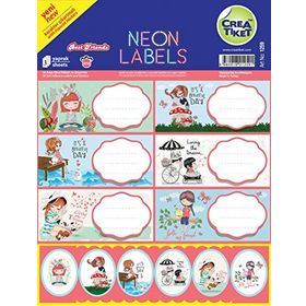 CreaTiket 1259 Çıkartmalı Neon Defter Best Friends Etiket