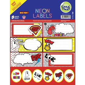 CreaTiket 1260 Çıkartmalı Neon Defter Big Fun Etiket