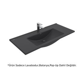 Creavit 100 cm Su Mat Antrasit Etajerli Lavabo