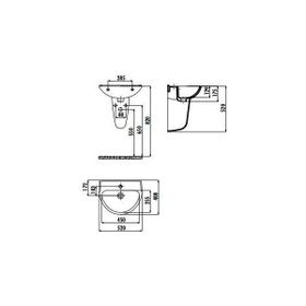 Creavit 40x50 cm Beyaz Delikli Oval Lavabo