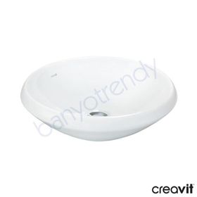 Creavit 45 cm Beyaz Tezgah Üstü Lavabo