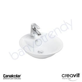 Creavit 46 cm Set Üstü Lavabo
