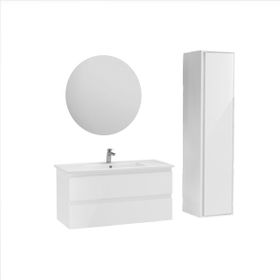 Creavit AD0100.10.PB 100 cm Parlak Beyaz Alinda Banyo Dolabı Takımı