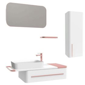 Creavit AL0120.01 Angel 120 cm Rose Gold Banyo Dolabı Takımı