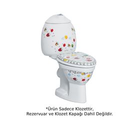 Creavit CK310 Dekorlu Çocuk Arkadan Çıkışlı Klozet