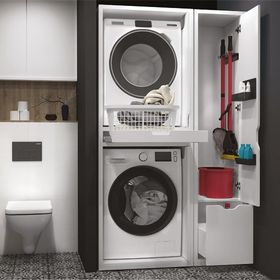 Creavit CM207001 Çamaşır Kurutma Makinesi ve Mop Temizlik Malzeme Dolabı