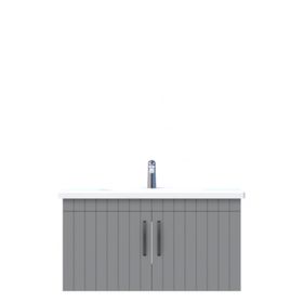 Creavit D10 Next Tezgah Altı Kapaklı 100 cm Gri Lake Lavabo Dolabı