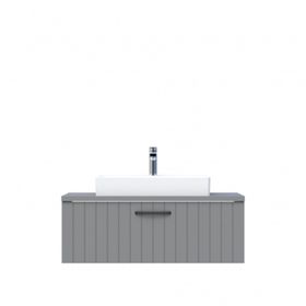 Creavit D10 Next Tezgah Üstü 1 Çekmeceli 100 cm Gri Lake Lavabo Dolabı