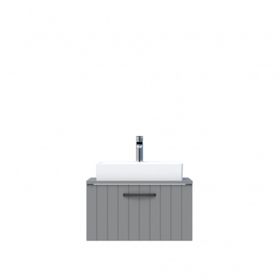 Creavit D10 Next Tezgah Üstü 1 Çekmeceli 65 cm Gri Lake Lavabo Dolabı