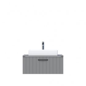 Creavit D10 Next Tezgah Üstü 1 Çekmeceli 80 cm Gri Lake Lavabo Dolabı