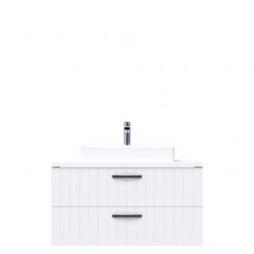 Creavit D10 Next Tezgah Üstü 2 Çekmeceli 100 cm Beyaz Lake Lavabo Dolabı