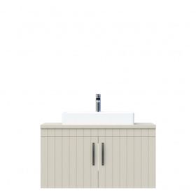 Creavit D10 Next Tezgah Üstü Kapaklı 100 cm Dafne Lake Lavabo Dolabı