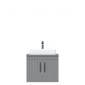 Creavit D10 Next Tezgah Üstü Kapaklı 65 cm Gri Lake Lavabo Dolabı