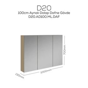 Creavit D20 Dafne 1000x700x130 mm Aynalı Dolap