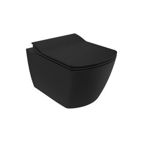 Creavit Elegant Kömür Karası EG321-00KK00E-0000 Rim-Off Kanalsız Asma Klozet