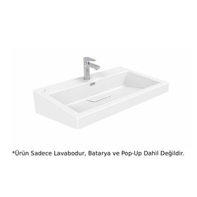Creavit EP080-00CB00E-0000 Epic 80 cm Beyaz Etajerli Lavabo
