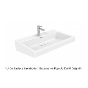 Creavit EP080-00CB00E-0000 Epic 80 cm Beyaz Etajerli Lavabo