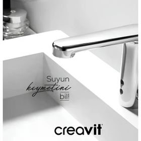 Creavit ES2400 Tek Su Girişli Fotoselli Lavabo Bataryası
