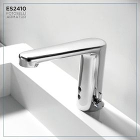 Creavit ES2410 Fotoselli Çift Su Girişli Lavabo Bataryası