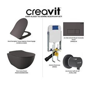 Creavit FE320 Free Asma Klozet ve Gömme Beyaz Rezervuar Seti