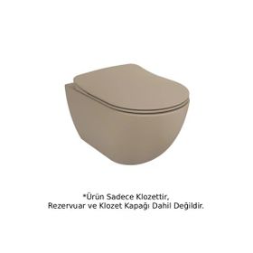 Creavit FE322-00CM00E-0000+SET Free Rim Off Kanalsız Mat Cappucino Asma Klozet