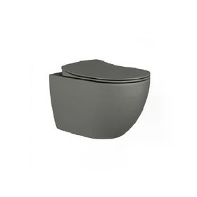 Creavit FE322 Cool Gray Free Rim-Off Asma Klozet ve Yavaş Kapanan Klozet Kapağı