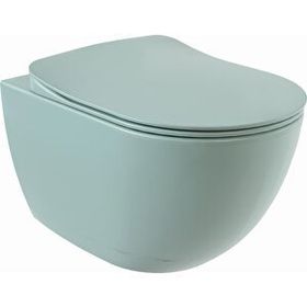 Creavit FE322 Yavaş Kapanır Kapak Nil Yeşili Free Rim-Off Asma Kanalsız Klozet