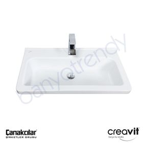 Creavit İpek 80 cm Etajerli Lavabo