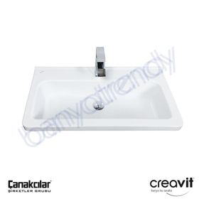 Creavit İpek 80 cm Etajerli Lavabo