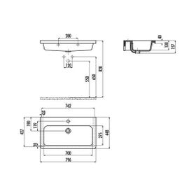 Creavit İpek 80 cm Etajerli Lavabo