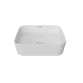 Creavit Loop 40 cm Selçuklu Rölyef Uygulamalı Kare Çanak Lavabo