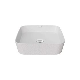Creavit Loop 40 cm Selçuklu Rölyef Uygulamalı Kare Çanak Lavabo