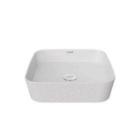 Creavit Loop 40 cm Selçuklu Rölyef Uygulamalı Kare Çanak Lavabo